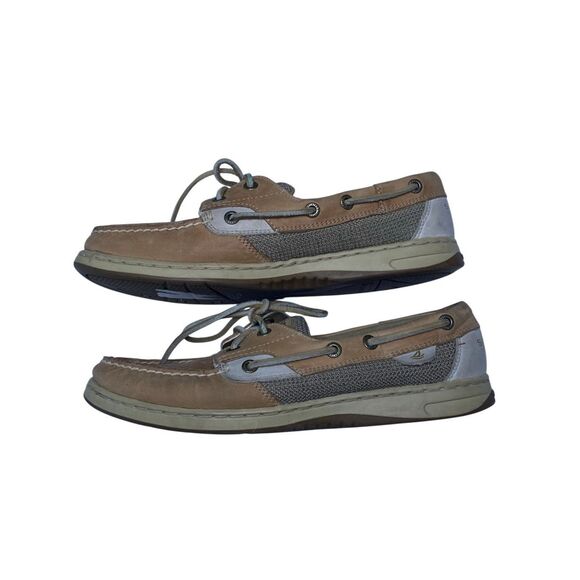 Sperry Topsider Womens 8.5M Leather Eyelet Round Toe Slip On Boat Shoes - Picture 3 of 9
